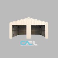 Double Garage Metal Shed Automatic Roll up Door with Side