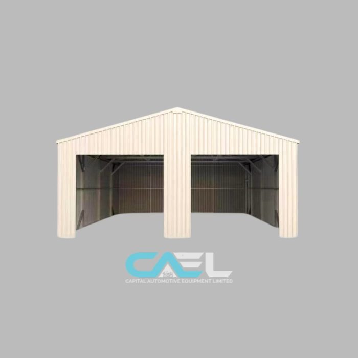 Double Garage Metal Shed Automatic Roll up Door with Side Entry