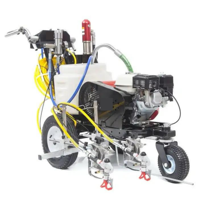 Road Line marking machine hydraulic pump with two guns and Laser function  CAEL-3080 - Image 2